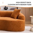 thumbnail image 5 of Curved Sectional Sofa in Amber Orange with Full Compression Sponge, Modular Couch for Apartment and Living Room, 110 Inch Length, 800 lbs Capacity, Medium Firmness Includes 4 Pillows, 5 of 9