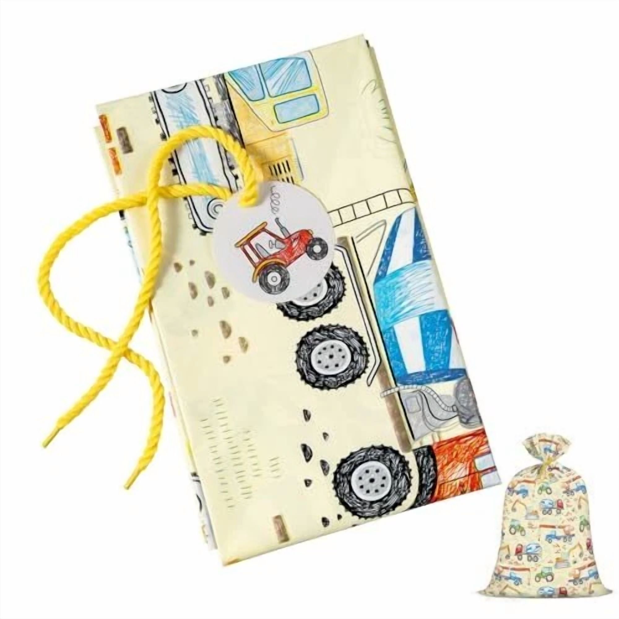BUTTERFLY- Extra Large Plastic Gift Bag, Children'S Cartoon Car Excavator Gift Bag,