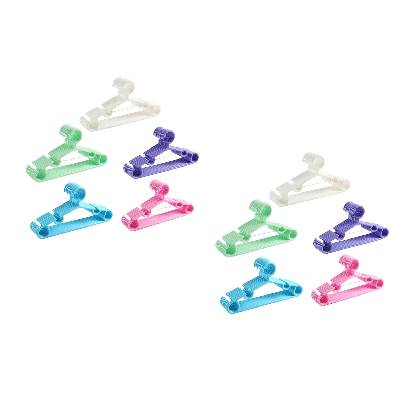 Hemoton 100 pcs Kids Plastic Hangers for Closet, Bedroom, Nursery - Children’s Coat and Clothes Hanger Organizer Supply