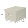 Household Essentials Large Canvas Storage Box with Lid