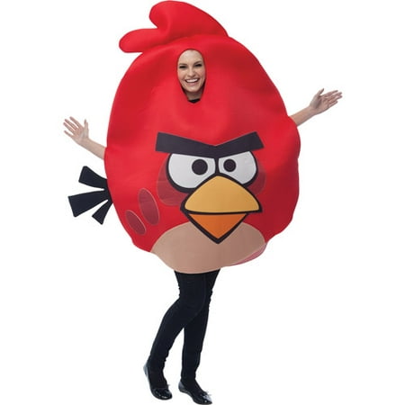 Angry Birds Adult Halloween Costume, Red