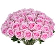 thumbnail image 1 of Rosas rosas artificiales, 30 unidades, flores sintéticas de seda Jefuzh, 1 of 7