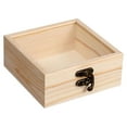 thumbnail image 2 of Safeglitz Lockable Wooden Storage Box – Decorative Craft Organizer with Removable Tray & DividersWooden gift box order note paper box packaging, 2 of 8