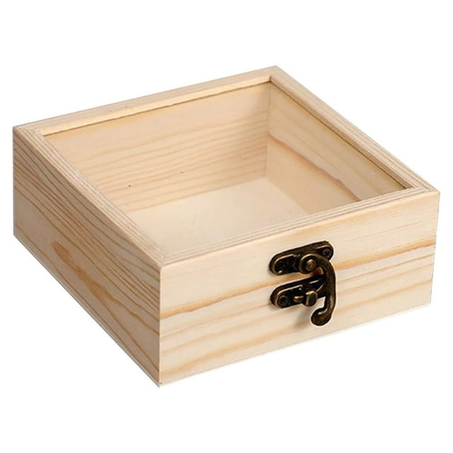 Modern Home Decor, Lockable Decorative Wooden Storage Box Craft Souvenir DIY Organizer Removable Tray Dividers Storage Container