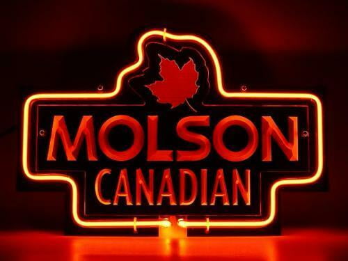 Molson Canadian Beer Hub Bar Display Advertising Neon Sign 
