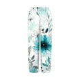 thumbnail image 4 of Huowey Women'S Capris Pants Casual Summer Tie Dye Printed Wide Leg Breathable Comfortable Loose Trousers With Pockets Quickly Dry Baggy Trousers Stylish Joggers,Mint Green,XXL, 4 of 5
