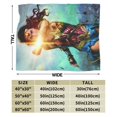thumbnail image 4 of Manta de franela de Wonder Woman, suave y acogedora manta de felpa para todas las estaciones para niños y niñas, manta ligera y cálida para cama, sofá o viaje, 40 x 30 pulgadas, 4 of 8