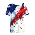 thumbnail image 4 of SELONE Short Sleeve Shirts for Women 4th of July Tops One Shoulder Short Sleeve Clothes Patriotic Graphic Wear, 4 of 4