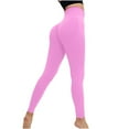 thumbnail image 4 of Sakmal High Waisted Leggings for Women Scrunch Butt Soft Pink Tummy Control Yoga Pants Long Solid Workout Leggings, 4 of 5