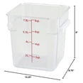 thumbnail image 2 of PC Square Storage Container, 8quart,Clear, Medium, 2 of 2