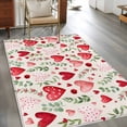 thumbnail image 2 of Area Rugs 2.7'x5', Valentines Carpet for Living Room Bedroom Dining Room, Pink Red Love Heart Green Botanical Spring Throw Kitchen Rugs Non Slip Washable Rectangle Indoor Outdoor Rugs, 2 of 8