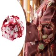 thumbnail image 2 of Japanese Drawstring Bag Coin Purse Lunch Bag Food Pouch Wine Red Cherry, 2 of 8