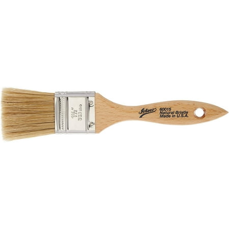 

Ateco 60015 Pastry Brush 1.5-Inch Wide Head with Natural White Boar Bristles Stainless Steel Ferrule & Wood Handle