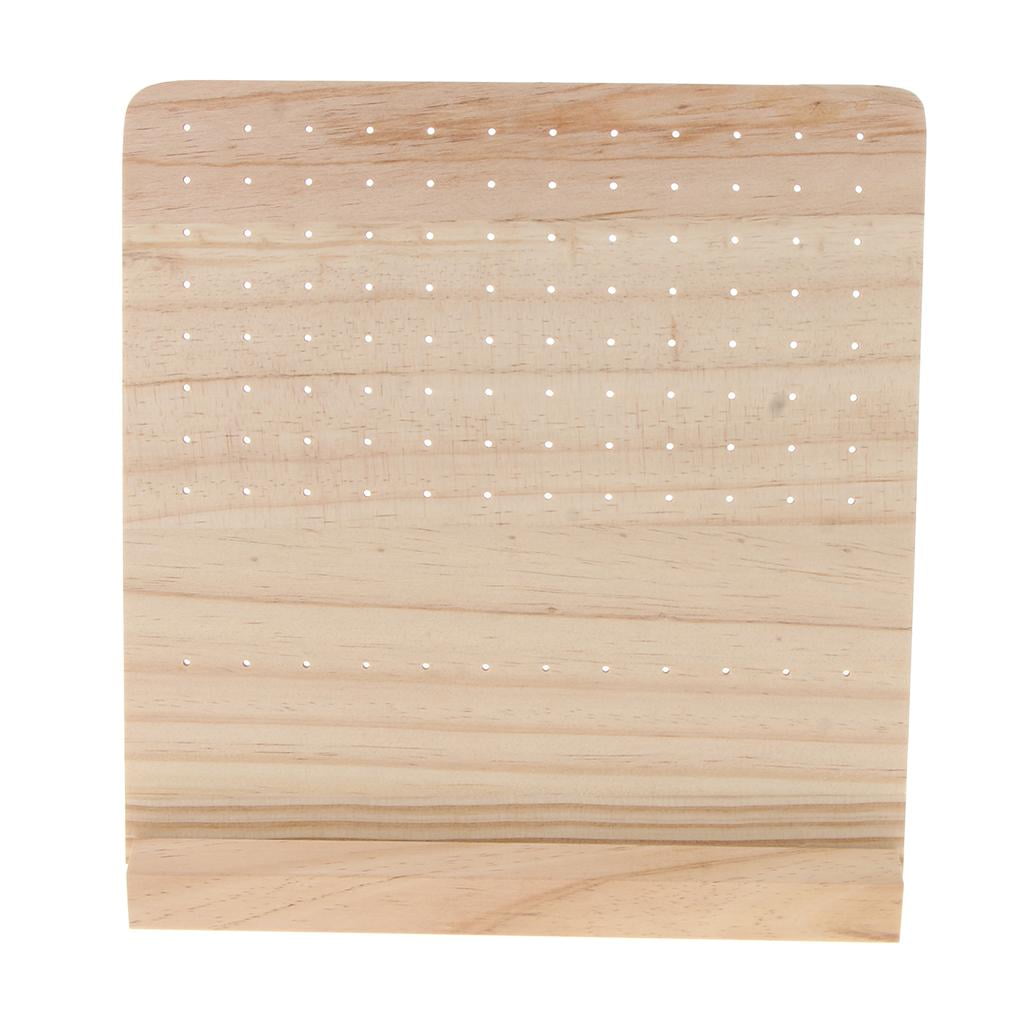 Segolike Unfinished Wood Earrings Jewelry Hanger Organizer Holder, Jewelry Rack Storage Display Holes for Decor
