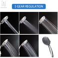 thumbnail image 5 of Gustave High Pressure Handheld Shower Head 5 Function Massage Spa Detachable Hand Held Water-saving Showerhead, Hose not included, 5 of 14