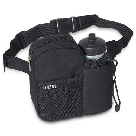 Everest Unisex Waist Bottle Bag Pack Polyester, Black