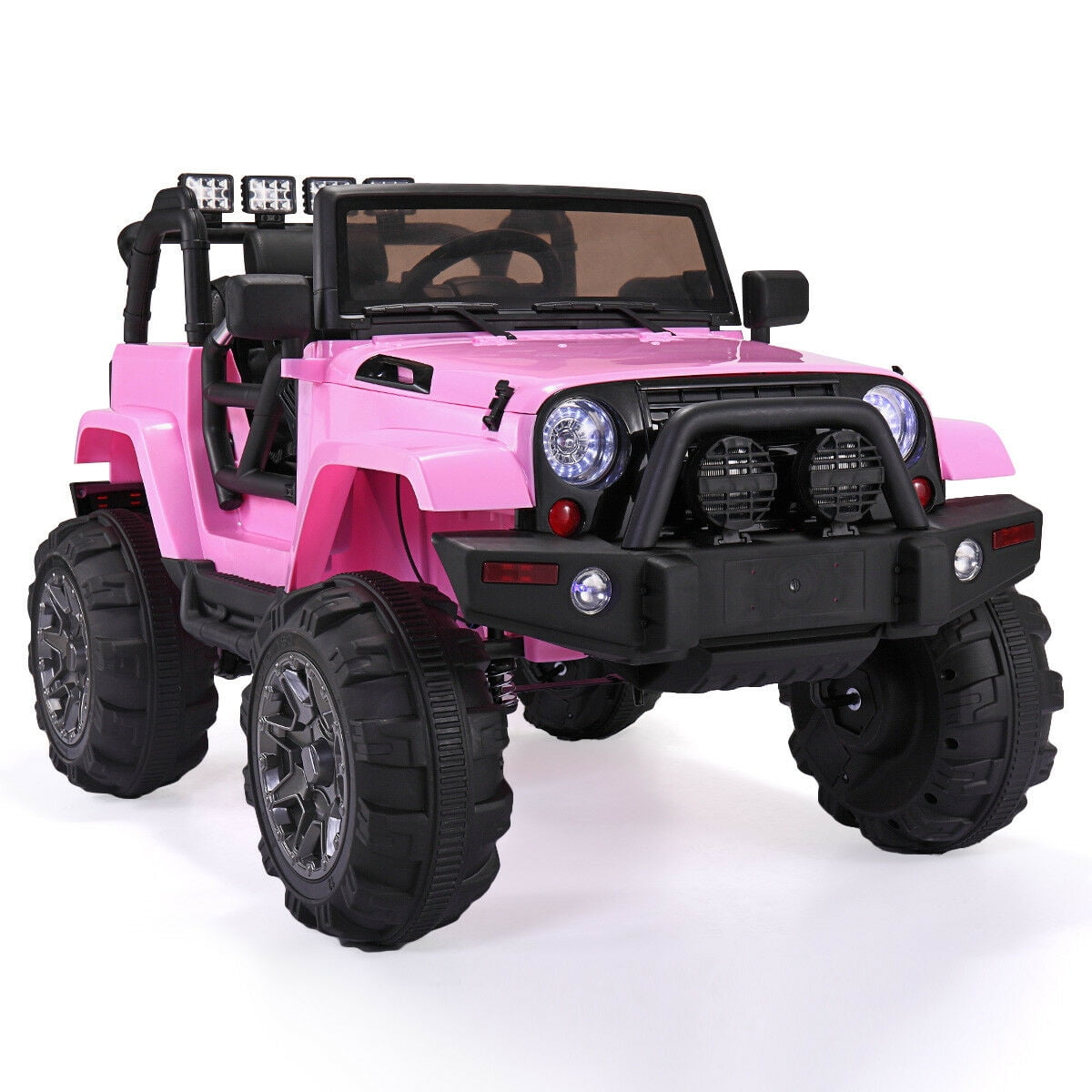 Veryke 12V Kids Ride On Truck Car w/ Remote Control & LED Lights, Electric Truck Toy Car - 3 Speeds - Pink Veryke 12V Kids Ride On Truck Car w/ Remote Control & LED Lights, Electric Truck Toy Car - 3 Speeds - Pink