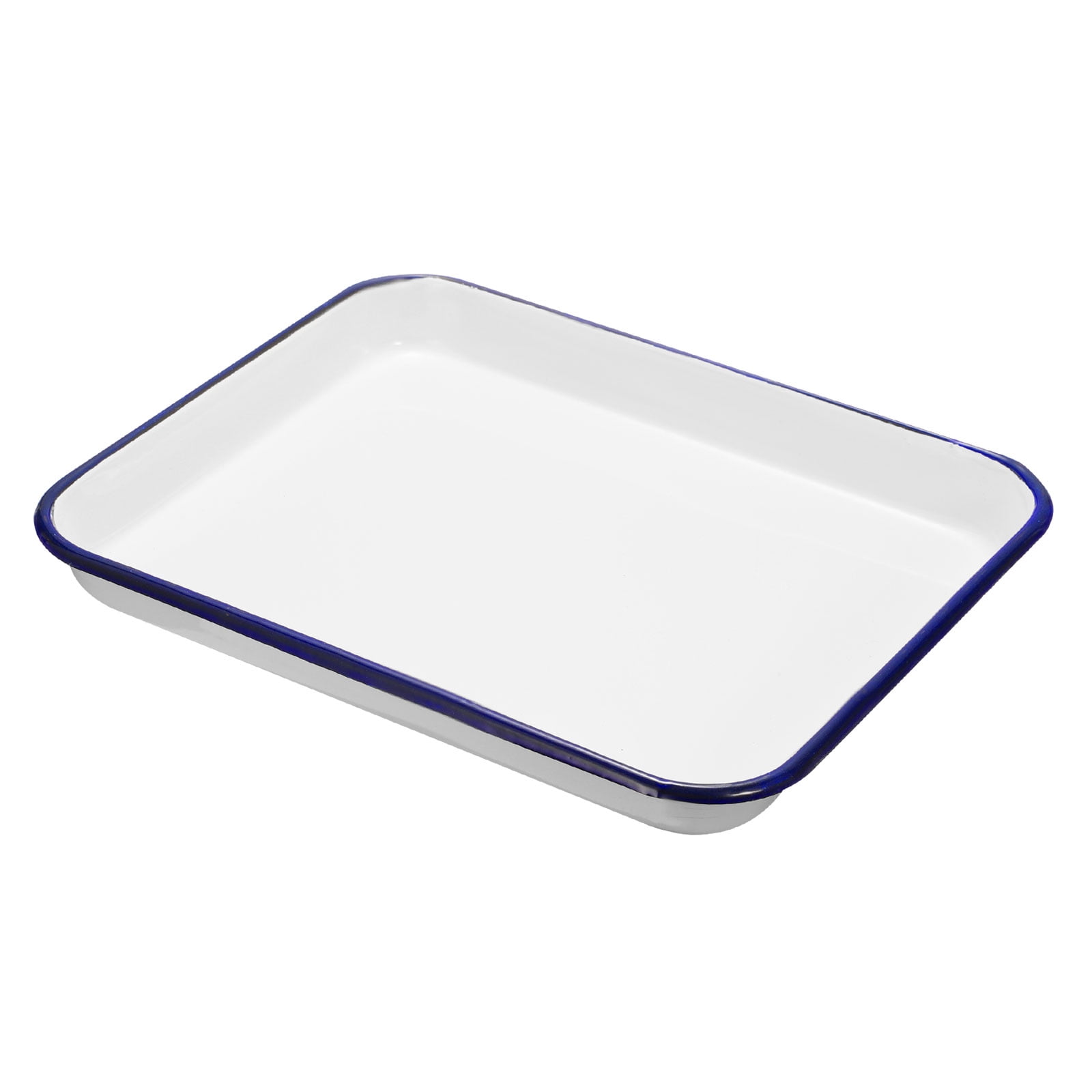 Uxcell Butcher Tray Palette 12" x 9.8" Metal Triple Enamel Coated Rectangular Tray Artist Painter Painting Tool for Art Paint Acrylic Watercolor Mixing