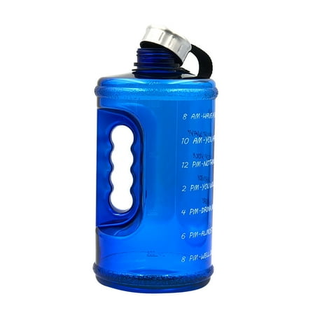 

Christmas Clearance! SuoKom Gallon Water Bottle Fitness Workout with Time Marker Drink Large 73Oz Capacity