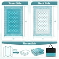 thumbnail image 3 of Findosom 6'x9' Teal Large Outdoor Rug Outdoor Mat RV Outdoor Rug Reversible Plastic Straw Rug Patio Rug Waterproof Foldable Portable Camping Rug for RV, Patio, Backyard, Deck, Picnic, Beach, Trailer, 3 of 8