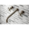 thumbnail image 2 of Kingston Brass KS8028BX Metropolitan Two-Handle 3-Hole Wall Mount Roman Tub Faucet in Brushed Nickel, 2 of 7
