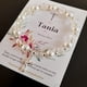 thumbnail image 2 of Pulsera Perla blanca, Cristal transparente Y Dije De Cruz, Recuerdo Con Tarjeta Personalizada Para Bautizo, Primera Comunión, Confirmación, Boda, xv Años,etc.Paquete de 10 Piezas, 2 of 5