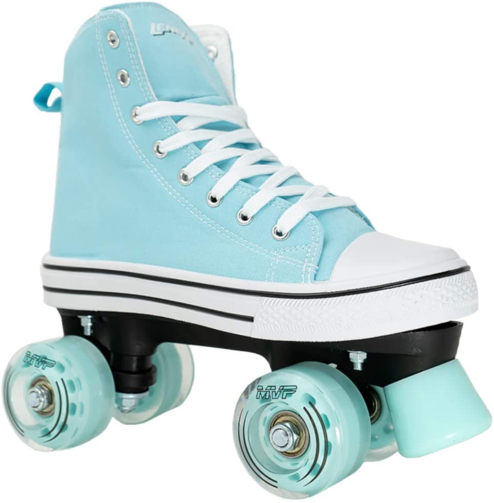 Boys Four-Wheel Roller Skates for Adult Gets Womens Roller Skates Girls with Portable Shoes Bag Green Classic High-top Roller Skates 