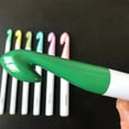 thumbnail image 4 of 7 Pieces Huge Plastic Handle Crochet Hooks Set Large Size 7mm-20mm Colorful Sweater Knitting Needles Yarn Weave Sewing Crafts Tools Accessories, 4 of 9