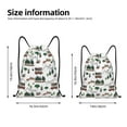 thumbnail image 2 of Fotbe Camping Caravan 2 Bolsa Mochila con Cordón Estampada, Bolsa de Gimnasio Deportiva, Bolsa Cinch, Bolsa con Cordón para Hombres y Mujeres-Small, 2 of 6