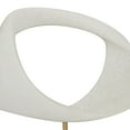 thumbnail image 5 of 12" x 13" White Polystone Cut-Out Abstract Sculpture with Marble Stand, by DecMode, 5 of 13