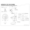 thumbnail image 2 of Kingston Brass KB36350BL Tub and Shower Faucet, Oil Rubbed Bronze, 2 of 2