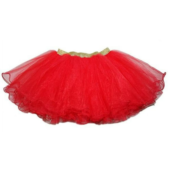 Wenchoice Red & Gold Tutu - Infant, Toddler & Girls M(3-4Y)