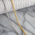 thumbnail image 3 of 925 Sterling Silver, Moon Cut Bead Ball Gold Plated Chain 4mm Necklace - Hypoallergenic and Tarnish Resistant - By Oliver & Navy, 3 of 5