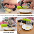 thumbnail image 4 of Prensa de ajo de acero inoxidable, herramienta para picar ajo con tubo pelador de ajo, trituradora de ajo resistente, prensa de ajo con mango ergonómico, trituradora de ajo, 4 of 4