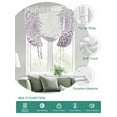 thumbnail image 2 of Purple White Tie Up Curtains for Windows 45 Inch Length Balloon Curtains Kitchen Adjustable Balloon Window Shade Abstract Grey Chrysanthemum Flower Floral Tie Up Bathroom Curtain Window 34"x45", 2 of 6
