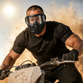 thumbnail image 4 of Face Mask with Goggles, Breathable Dustproof Windproof Full Head Cover Skull Mask for Outdoor Cycling Motocross Skiing and Paintball Clear 1Pc, 4 of 4