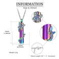 thumbnail image 2 of Cylinder with Butterfly Cremation Jewelry for Ashes Urn Necklace Lockets for Human Ashes Pet Memorial Ashes Holder, 2 of 6
