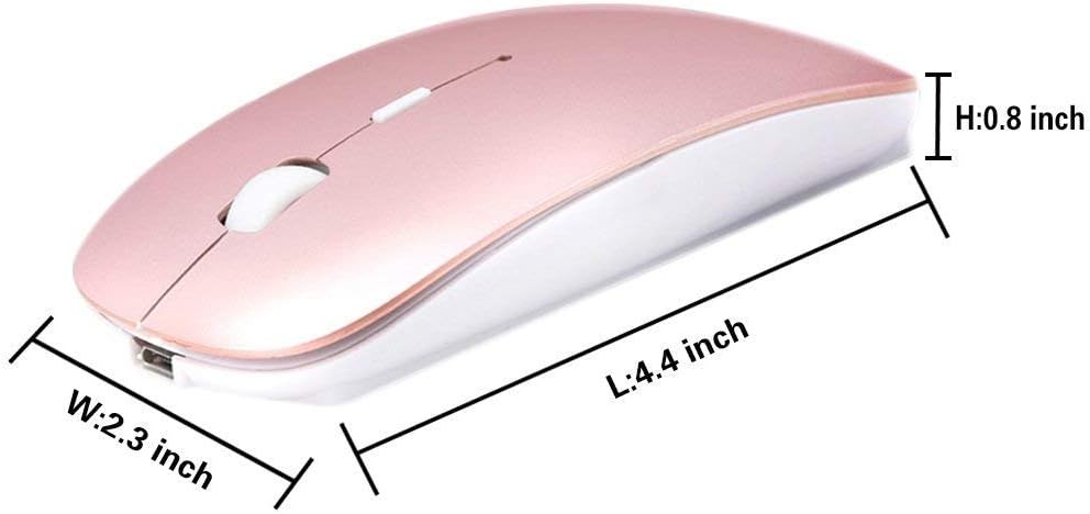 Bluetooth Mouse,Rechargeable Wireless Mouse for MacBook Pro/MacBook Air/Laptop/PC/Mac/iPad pro/Computer,Bluetooth 5.2 + 3.0 +2.4G USB Receiver