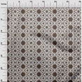thumbnail image 3 of oneOone Cotton Poplin Brown Fabric Asian Floral Block Dress Material Fabric Print Fabric By The Yard 56 Inch Wide, 3 of 5