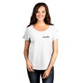 thumbnail image 2 of Simplify Women's Fashion Slouchy Dolman T-Shirt Tee Heather White X-Large, 2 of 5