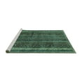 thumbnail image 2 of Ahgly Company Machine Washable Indoor Rectangle Abstract Turquoise Blue Modern Area Rugs, 2' x 3', 2 of 4
