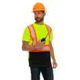 thumbnail image 3 of Hi Vis T-Shirt - Safety Shirt, ASNI Class 3 Segmented Reflective Safety T-Shirt-6685R-Yell-Blk-XL, 3 of 10