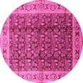 thumbnail image 1 of Ahgly Company Indoor Round Oriental Pink Traditional Area Rugs, 6' Round, 1 of 4