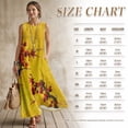 thumbnail image 7 of Xoenoiee Yellow Plum Blossom Print Women's Linen-Like Summer Dresses 2026, Sleeveless Maxi Dress Ankle-Length Crewneck Casual Flowy Sundresses with Pockets for Beachwear Resort Wear, Size S, 7 of 7