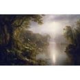 thumbnail image 2 of Frederic Edwin Church 18x13 Gold Ornate Wood Frame and Double Matted Museum Art Print Titled - The River of Light (The River of Light) (1877), 2 of 4