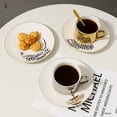 thumbnail image 1 of Coffee cup saucer, ceramic plated coffee cup set, home ceramic cup, office mug, coffee cup, milk tea cup, 1 of 4