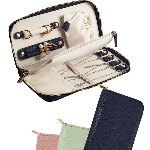 Funda organizadora de viaje para joyas FEMIECHO, sin enredos, negra