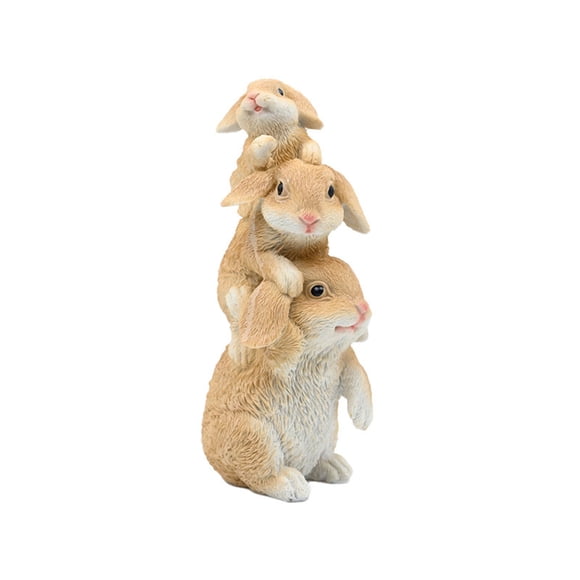 Cheapark Easter Statues et Sculptures d'Ornements de Jardin Lapin, Ensemble de 2 pour Art de Cour et Patio et Déco de Maison pour les Fêtes du Printemps
