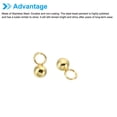 thumbnail image 5 of 30pcs Steel Bead Charm, 3mm Stainless Steel Ball Pendants Charm Metal Round Beads for Jewelry Making, Gold Tone, 5 of 7