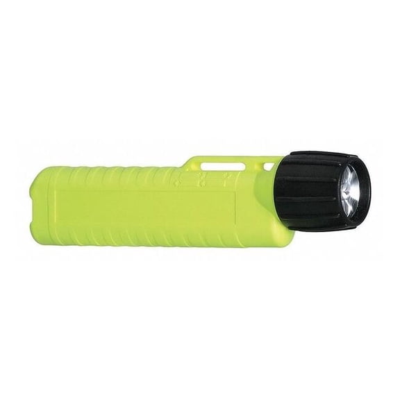Pacific Helmets Safety Yellow LED Handheld Flashlight, Alkaline AA, 120lm 514431